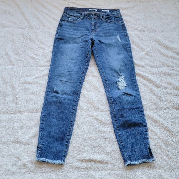 Kensie The Effortless Skinny Leg Crop Jeans - Picture 2 of 5